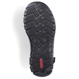 Rieker 26770-00 comodi sandali incorporati neri da uomo nero 1