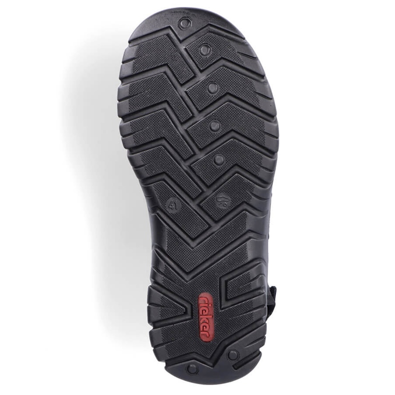 Rieker 26770-00 comodi sandali incorporati neri da uomo nero 1