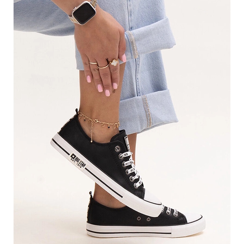Sneakers in ecopelle nera Big Star KK274096 nero 1