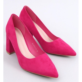 Décolleté Clairay fucsia con tacco largo rosa 1