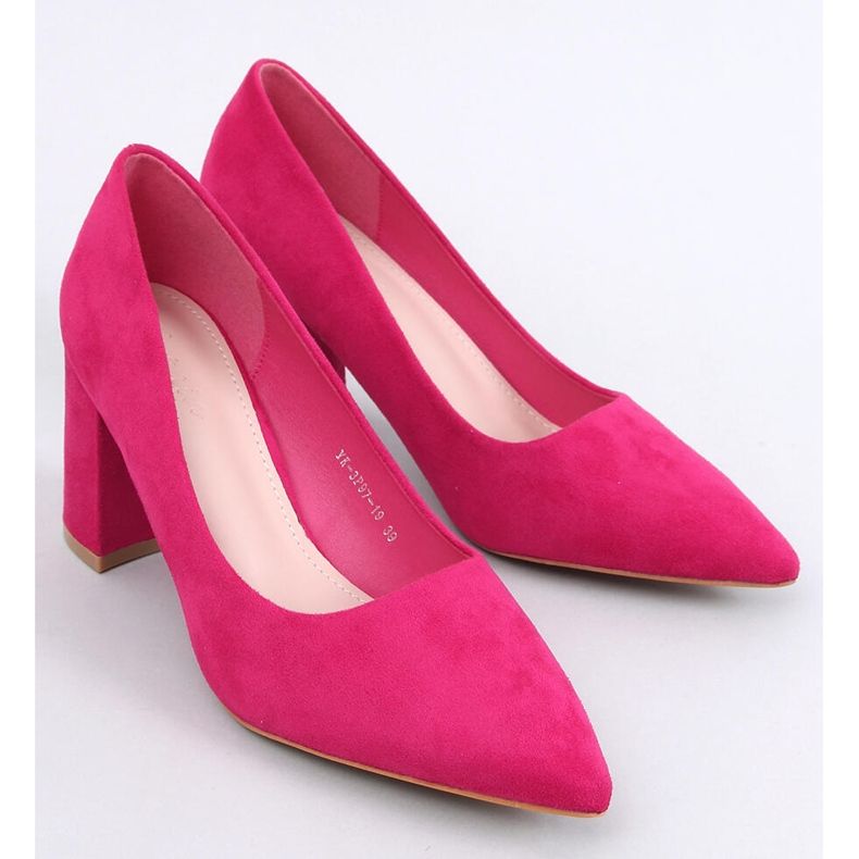 Décolleté Clairay fucsia con tacco largo rosa 1