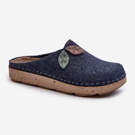 Ciabatte in feltro da donna Inblu ED000013 Blu Navy 1