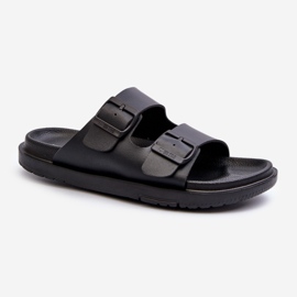 Infradito da donna in schiuma leggera con fibbie Big Star NN274A750 Nero 2