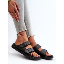 Infradito da donna in schiuma leggera con fibbie Big Star NN274A750 Nero 1