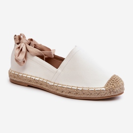 Espadrillas Legate in Ecopelle Bianca Ismanne 1