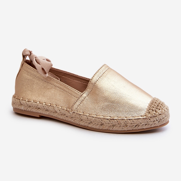 Espadrillas Stringate In Eco Pelle Oro Ismanne d'oro 1