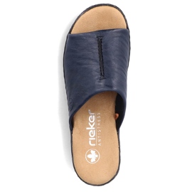 Comodi sandali con zeppa da donna, blu navy, Rieker 62905-14 1