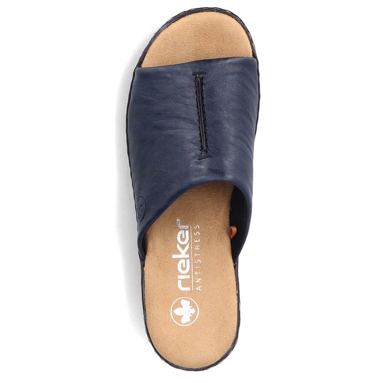 Comodi sandali con zeppa da donna, blu navy, Rieker 62905-14 1