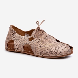 Scarpe da donna fantasia con ritagli Maciejka 06431-02 Beige 1