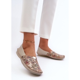 Ballerine in pelle da donna Maciejka 1930B-04 Beige 2