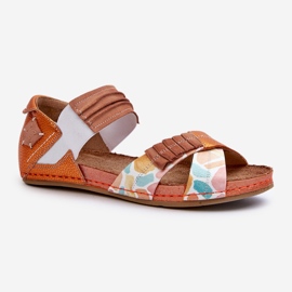 Sandali In Pelle Con Guardolo Maciejka 03375-26 Arancione arancia 1
