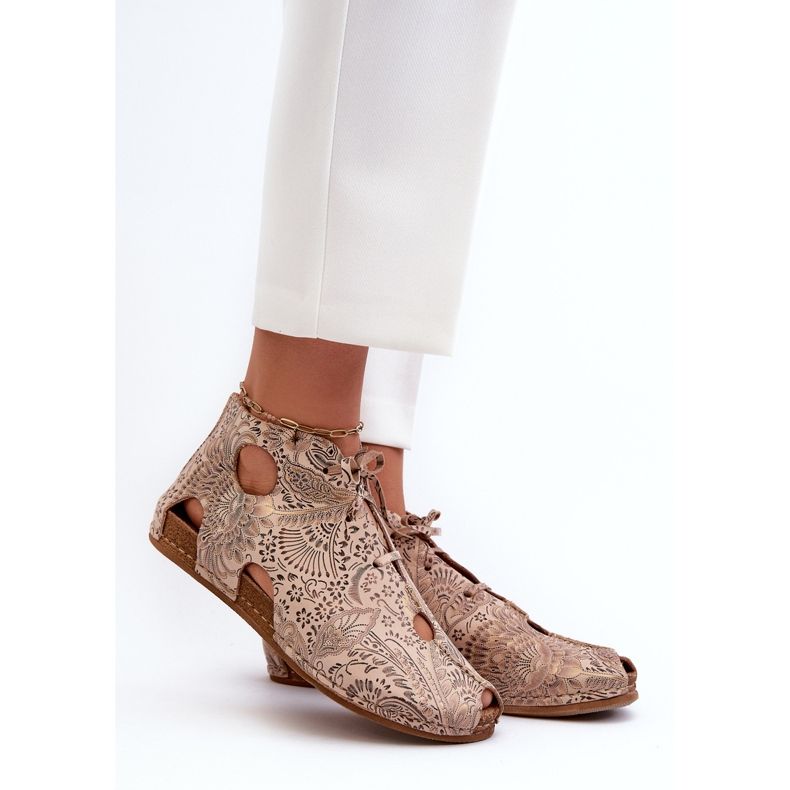 Stivaletti in pelle fantasia Maciejka 03426-02 Beige 2