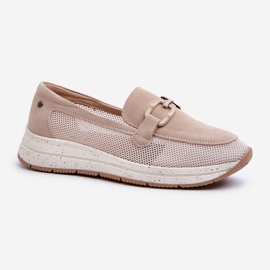 S.Barski Mocassini in pelle scamosciata da donna D&amp;A TW210 Beige 1