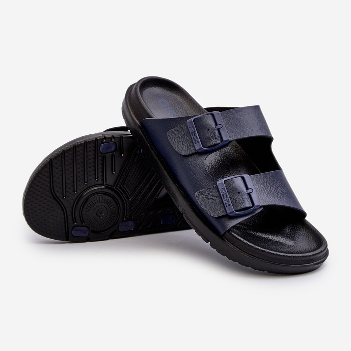 Infradito Leggere Da Uomo Con Fibbie Big Star NN174593 Blu Navy 2
