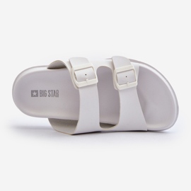 Infradito Leggere Da Uomo Con Fibbie Big Star NN174594 Bianco 1