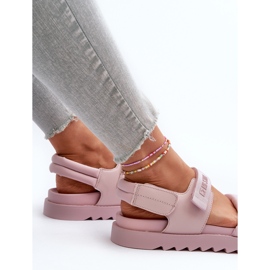 Sandali con plateau da donna Big Star NN274753 Rosa 1