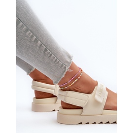 Sandali con plateau da donna Big Star NN274751 Beige 1