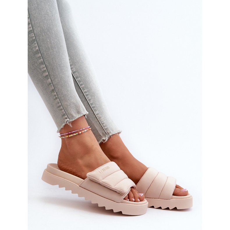 Infradito con plateau da donna Big Star NN274773 Beige 1