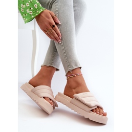 Infradito con plateau da donna Big Star NN274773 Beige 2