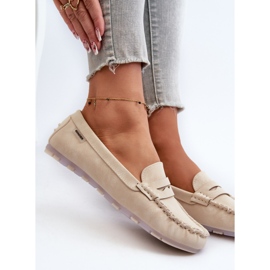 Mocassini da Donna in Ecopelle, Celoria Beige Chiaro 2