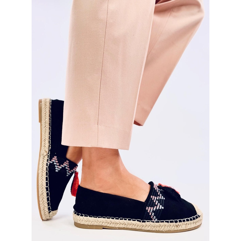 Espadrillas Boho con frange Birna Black nero 2
