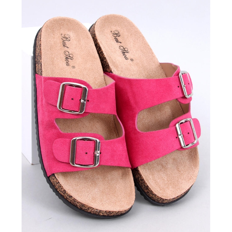 Ponses Pantofole in sughero fucsia rosa 1