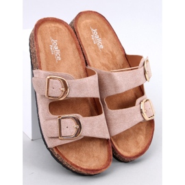 Scholki Byrd Pantofole in sughero color kaki beige 1