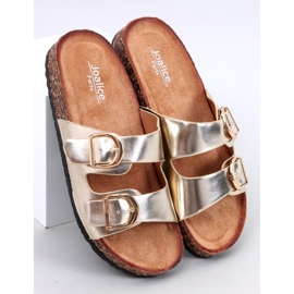 Scholki Byrd Pantofole in sughero oro d'oro 1