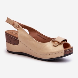 Scarpe Comode Sandali Zeppa Leggera da Donna Beige Efravia 1