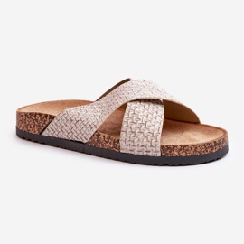 Infradito da donna su piattaforma in sughero Beige Tesolen 1