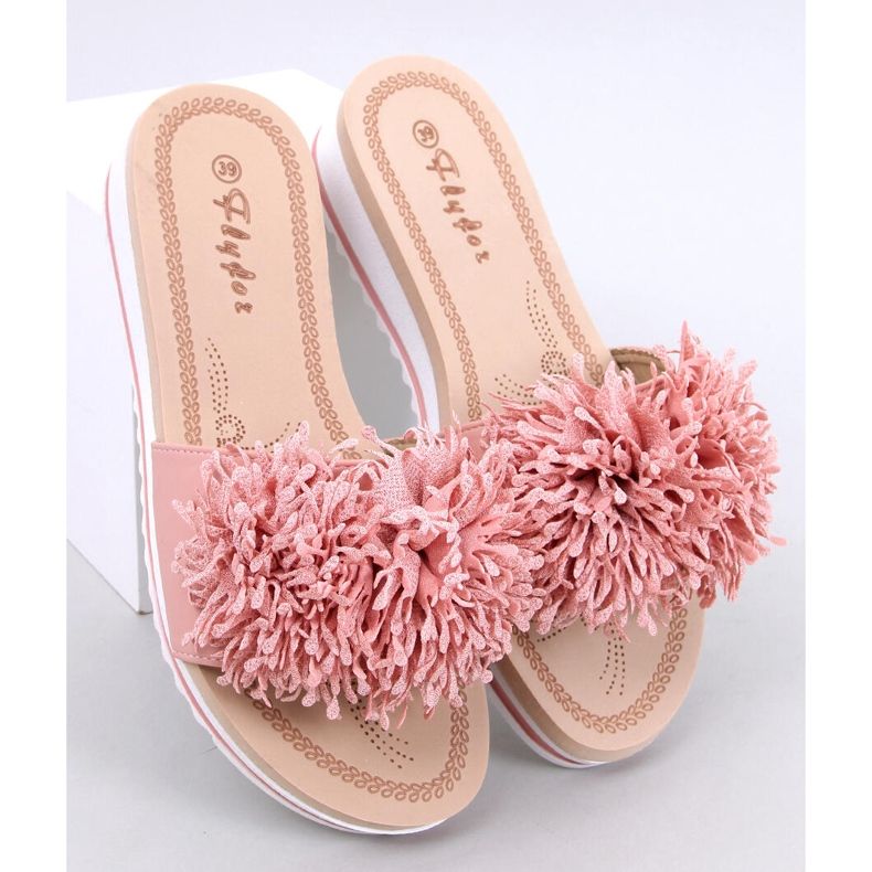 Ragnes Sabot con zeppa a fiori rosa 1