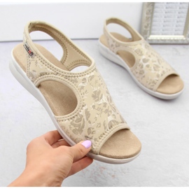 Evento Comodi sandali slip-on da donna beige Unisoft 7196 2