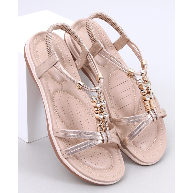 Sandali Haezz Gold con zirconi decorativi d'oro 1
