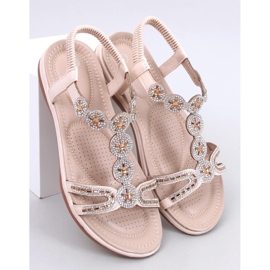 Sandali Yvers Beige con zirconi decorativi 1