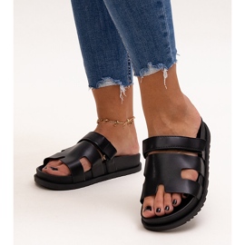 Infradito Kassis in velcro nere nero 1