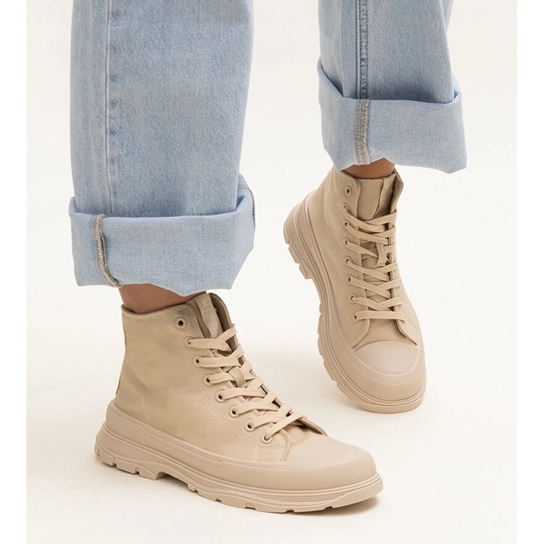 News Rosalinda sneakers alte beige massicce 1