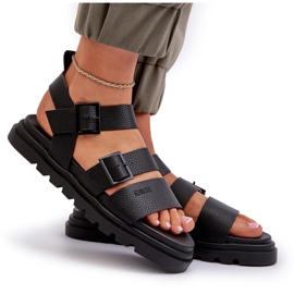 Sandali eco-inoather femminile Big Star NN274065 Black nero 4