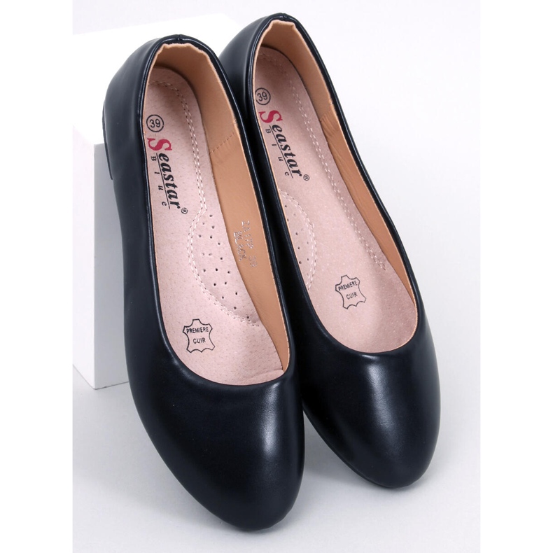 Ballerine con sottopiede in pelle Tova Black nero 1