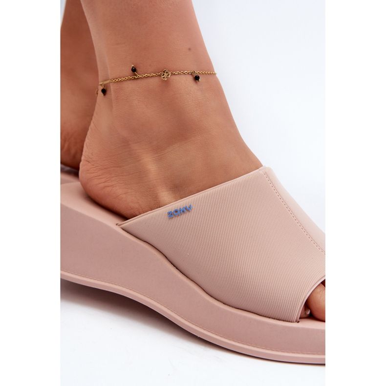 Infradito con zeppa da donna profumate ZAXY LL285083 Rosa chiaro 1