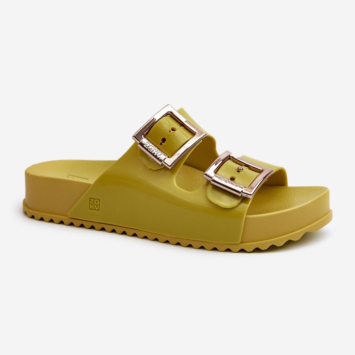 Ciabatte lisce da donna ZAXY LL285077 Lime verde 1