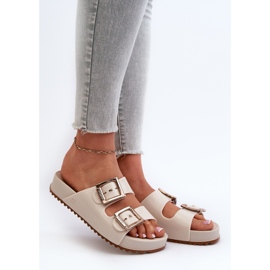 Ciabatte lisce da donna ZAXY NN285058 Beige chiaro 2