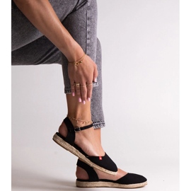 Espadrillas nere con tacco aperto Big Star FF274526 nero 1