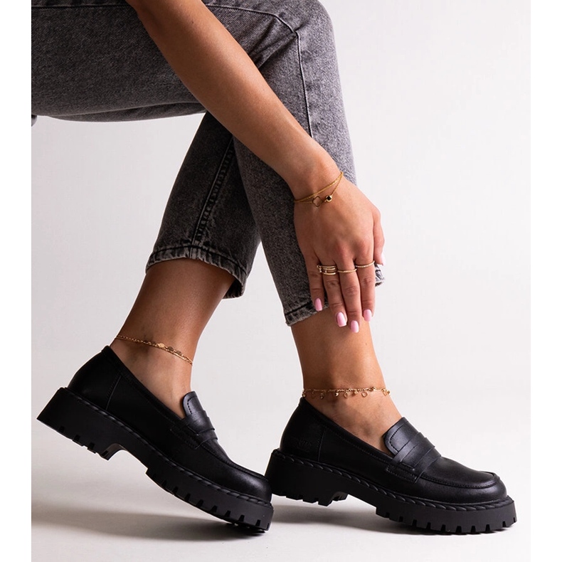 Scarpe in pelle nera Big Star LL274458 nero 1