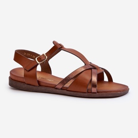 Sandali Bassi da Donna in Eco Pelle Sergio Leone SK071H Marrone 1