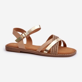Sandali Da Donna In Eco Pelle Sergio Leone SK085H Oro d'oro 1