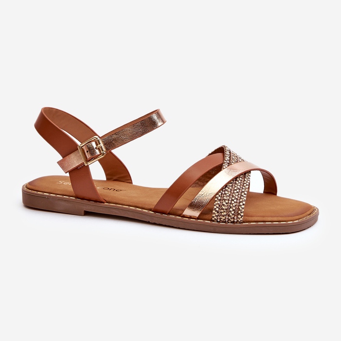 Sandali da Donna In Ecopelle Sergio Leone SK085H Marrone 1