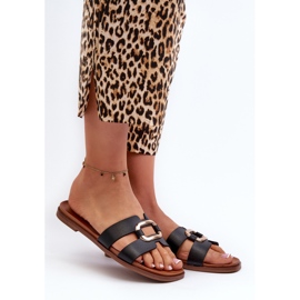Infradito Piatti da Donna In Eco Pelle Sergio Leone SK077H Nero 2