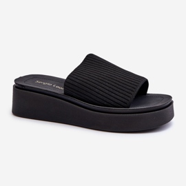 Infradito con plateau Sergio Leone SK083H da donna Nere nero 1