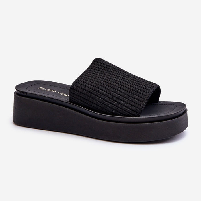 Infradito con plateau Sergio Leone SK083H da donna Nere nero 1