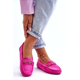 Confly Mocassini scamosciati classici da donna rosa 4